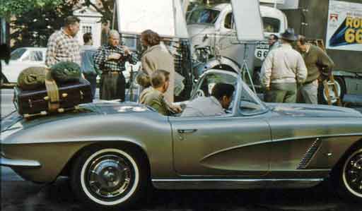 Marty Milner and George Maharis in the Corvette.