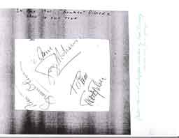 <p>Autographs acquired by Pam who was "12 or younger" at the time.</p>