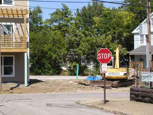 Shops demolished to make room for new housing - August 31, 2008