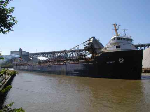A freighter at Allied Asphalt on the Cuyahoga River - August 31, 2008